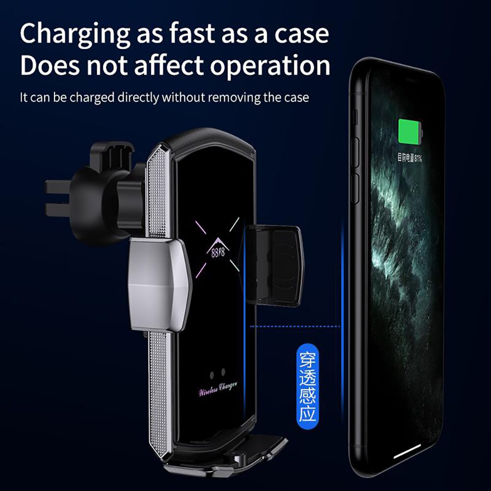 Chargeur sans fil voiture Support de téléphone pour iPhone X 8 7 6 Samsung S9 voiture évent Support de Support de téléphone Support de Support de Smartphone