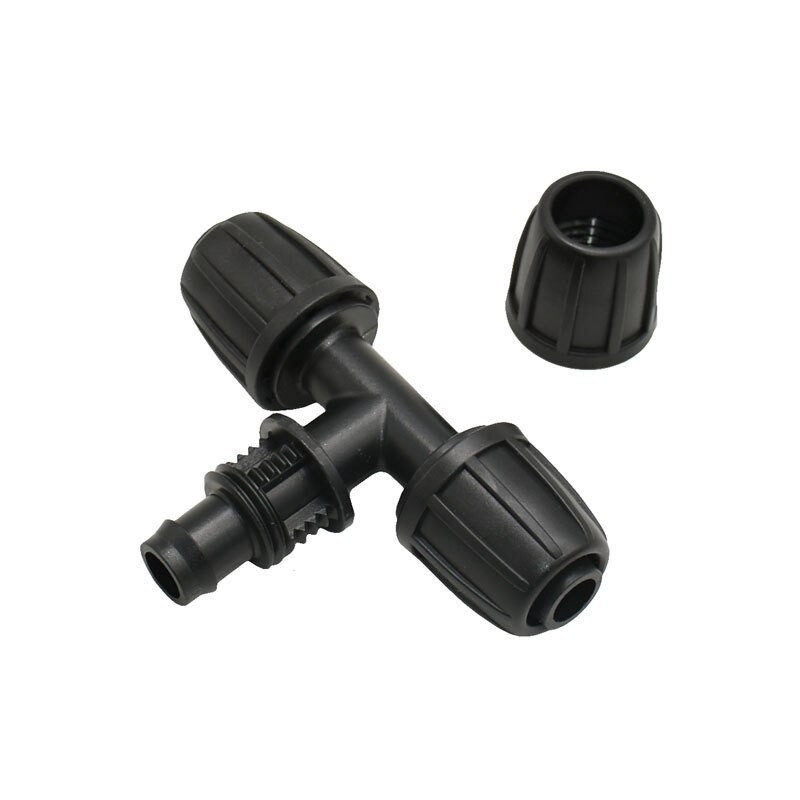 16mm puutarhaletkun t-liitintä, vesijakaja lukkomutterilla, 1/2 " t-liitin, 16mm letkun t-liitintä, 15 kpl