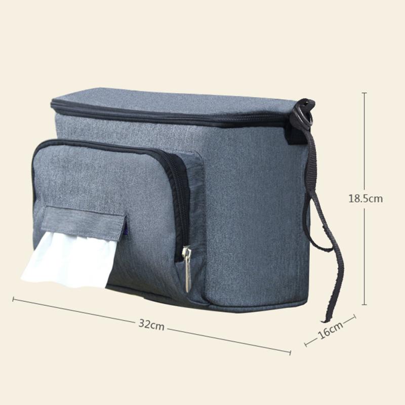 Pushchair Buggy Organiser Bag Stroller Storage Wipes Cup Holder Shoulder Strap Stroller Accessories Mommy Diaper Bag Cart Packag
