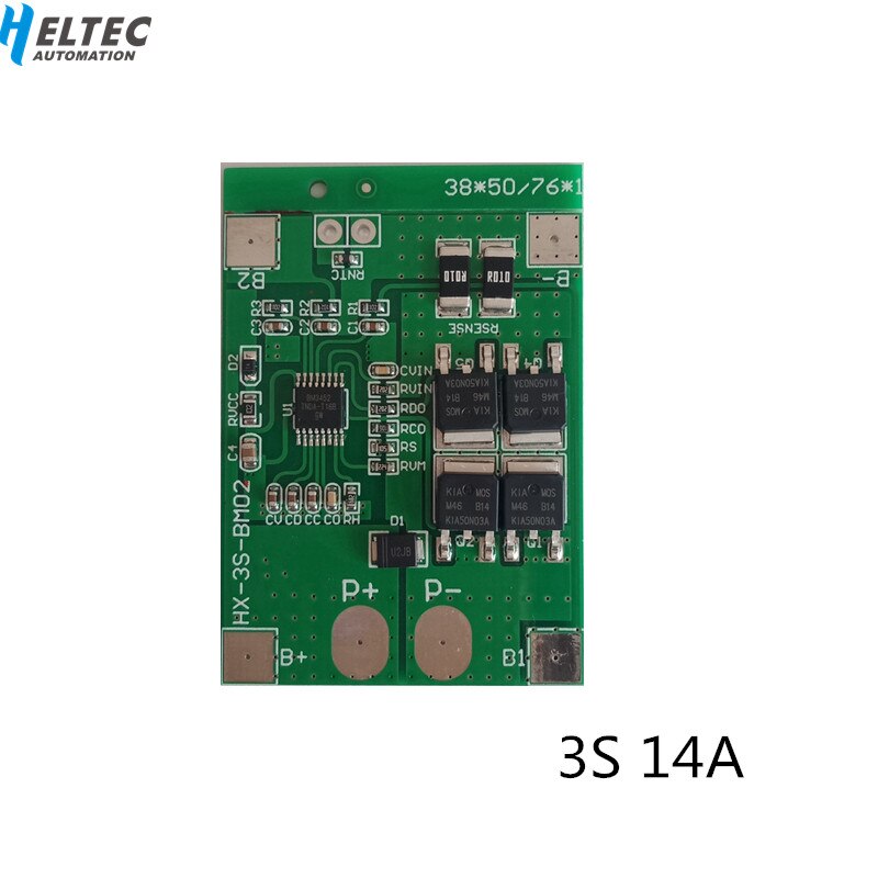 3 S 11.1 V/12.6 V 18650 Lithium batterij bescherming Boord 12.6 V 9.6 V/10.8 V BMS lithium-ijzerfosfaat batterij charing Board 14A