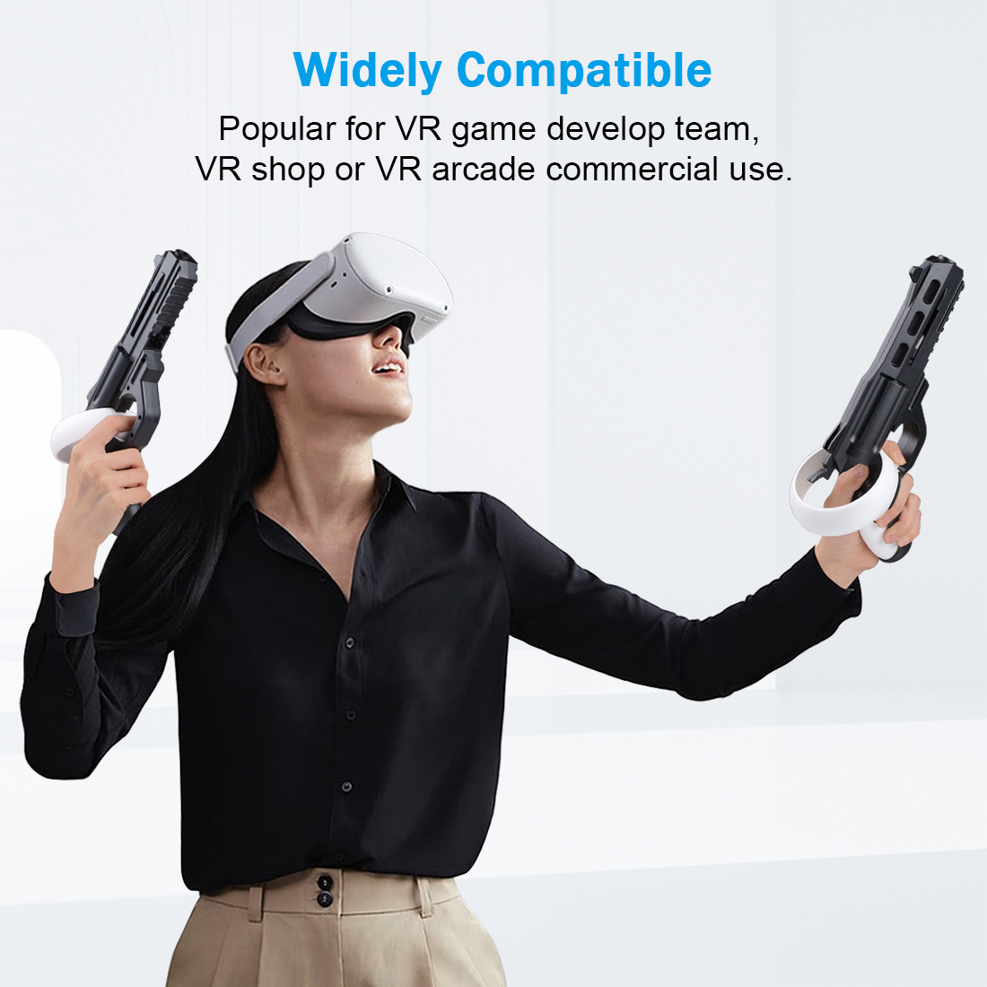For Oculus Quest 2 Gun Stock Enhanced FPS Gaming Experience VR Game Gun Case Controllers For Oculus Quest 2 Quest2 Headset