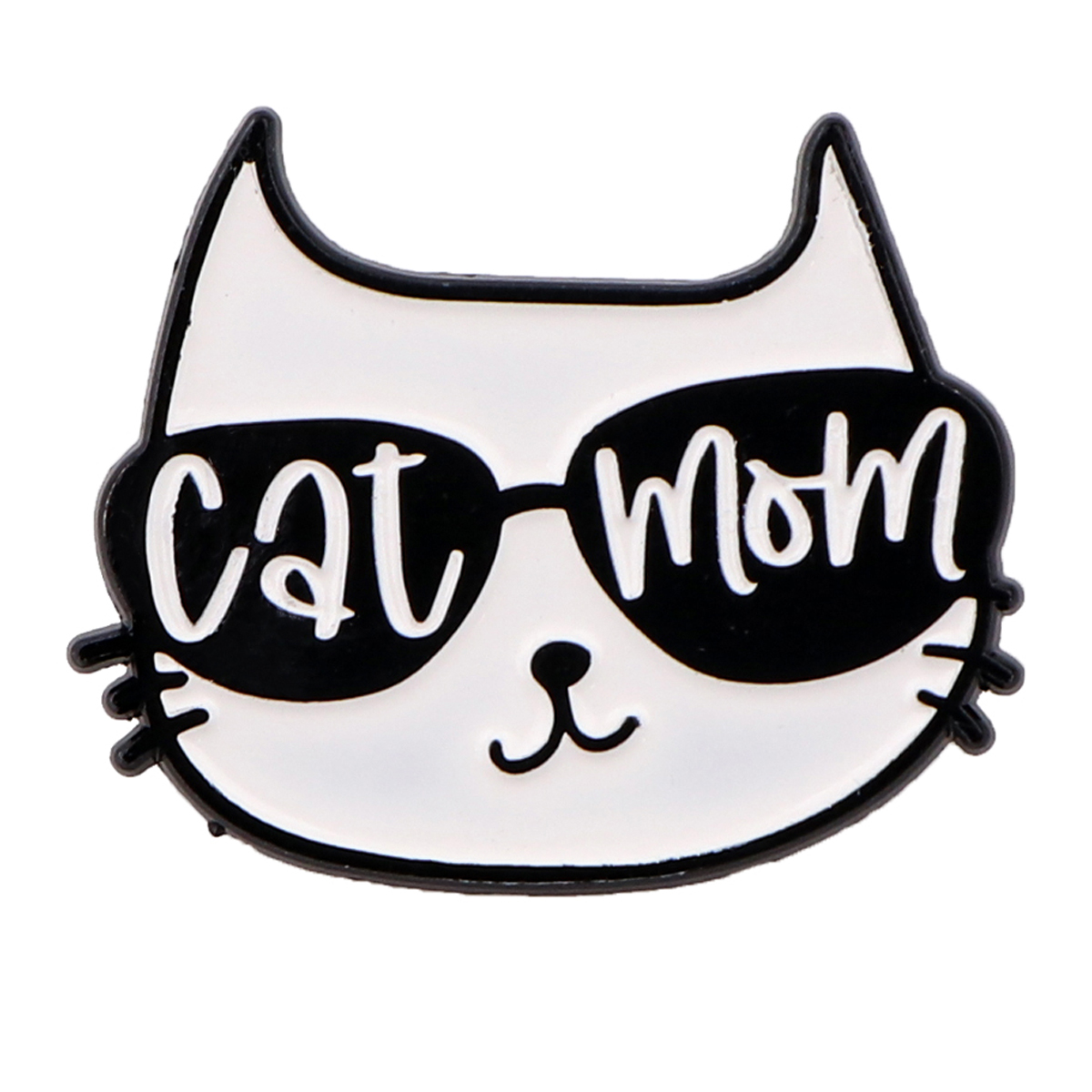 Broche en émail chat Cool, citations amusantes, broches de revers, Badge sur sac à dos, accessoires pour vêtements, bijoux à la , pour papa et maman: Couleur or