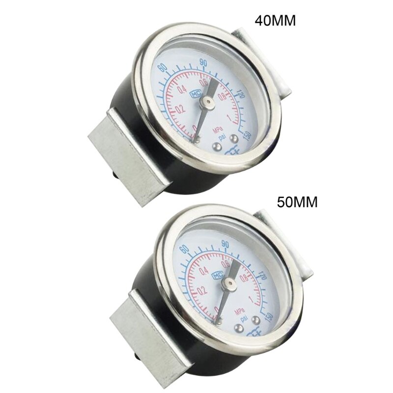 0 ~ 1.0MPa 0 ~ 150psi Metalen Manometer Met Beugel Panel Type Dubbele Schaal Display 1/8 Of 1/4-Interface draad Manometer