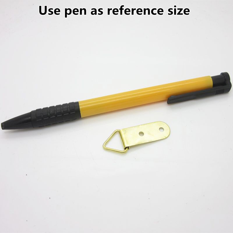 20 pcs Golden Photo Frame Hanging Hook Hanger Furniture Poster Wall Decoration Hanging Hook Iron Triangle Ring Hanging