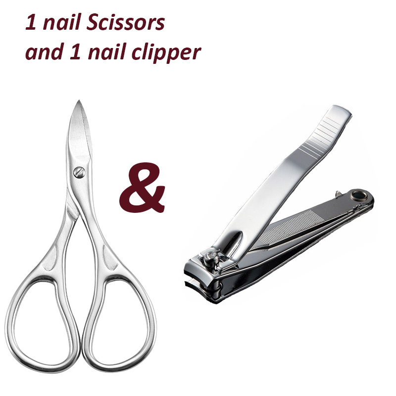 Professionele nagelschaar wenkbrauwen wimpers multifunctionele gebogen mes manicure pedicure nagel- en teennagelknipper: zwart