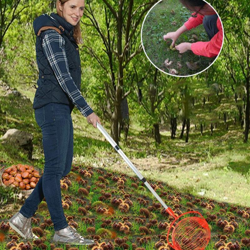 1pc møtrikopsamler stærk robust holdbar frugtplukker rullende høstmaskine frugtopsamler havearbejde (uden håndtag)