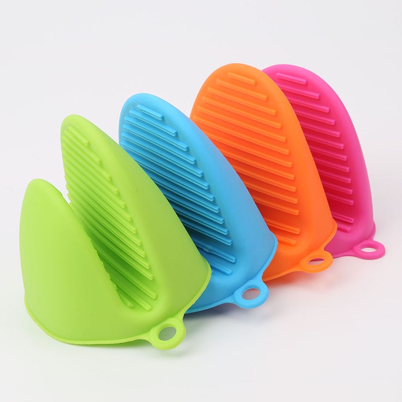 Silicone Kitchen Organizer Insulated Heat Pot Clips Microwave Oven Plate Clip 1 PCS Anti-scald Thicken