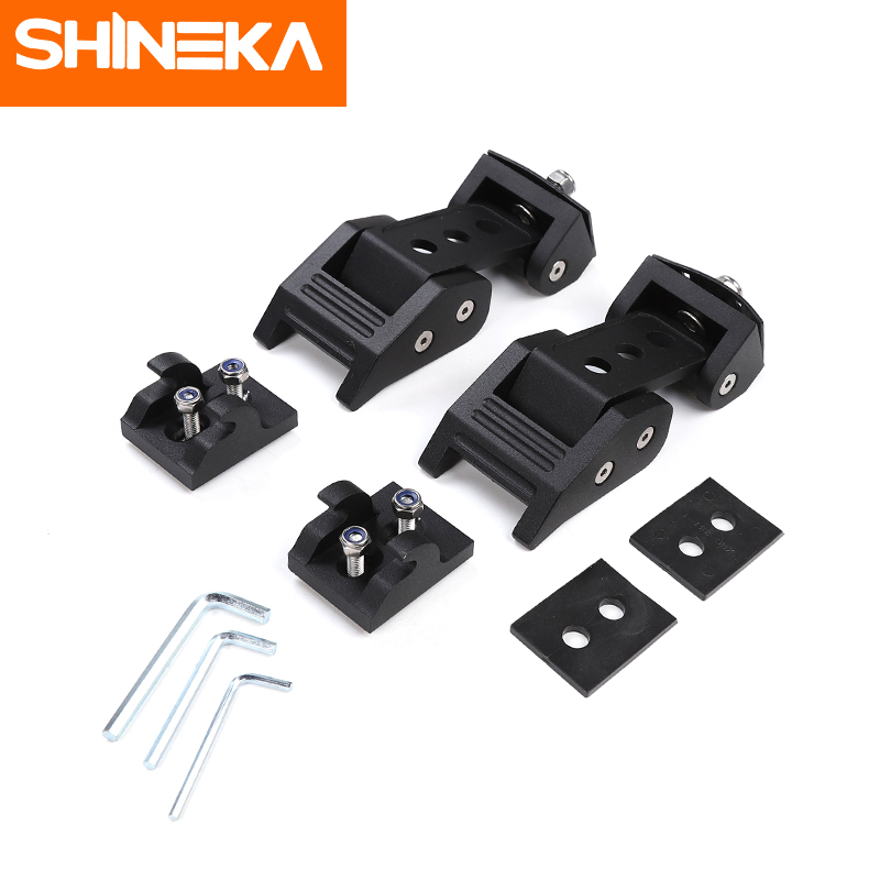 SHINEKA Locks &amp; Hardware For Jeep Wrangler TJ 1997-2006 Black Car Engine Hood Latch Catch Cover For Jeep Wrangler TJ Accessories