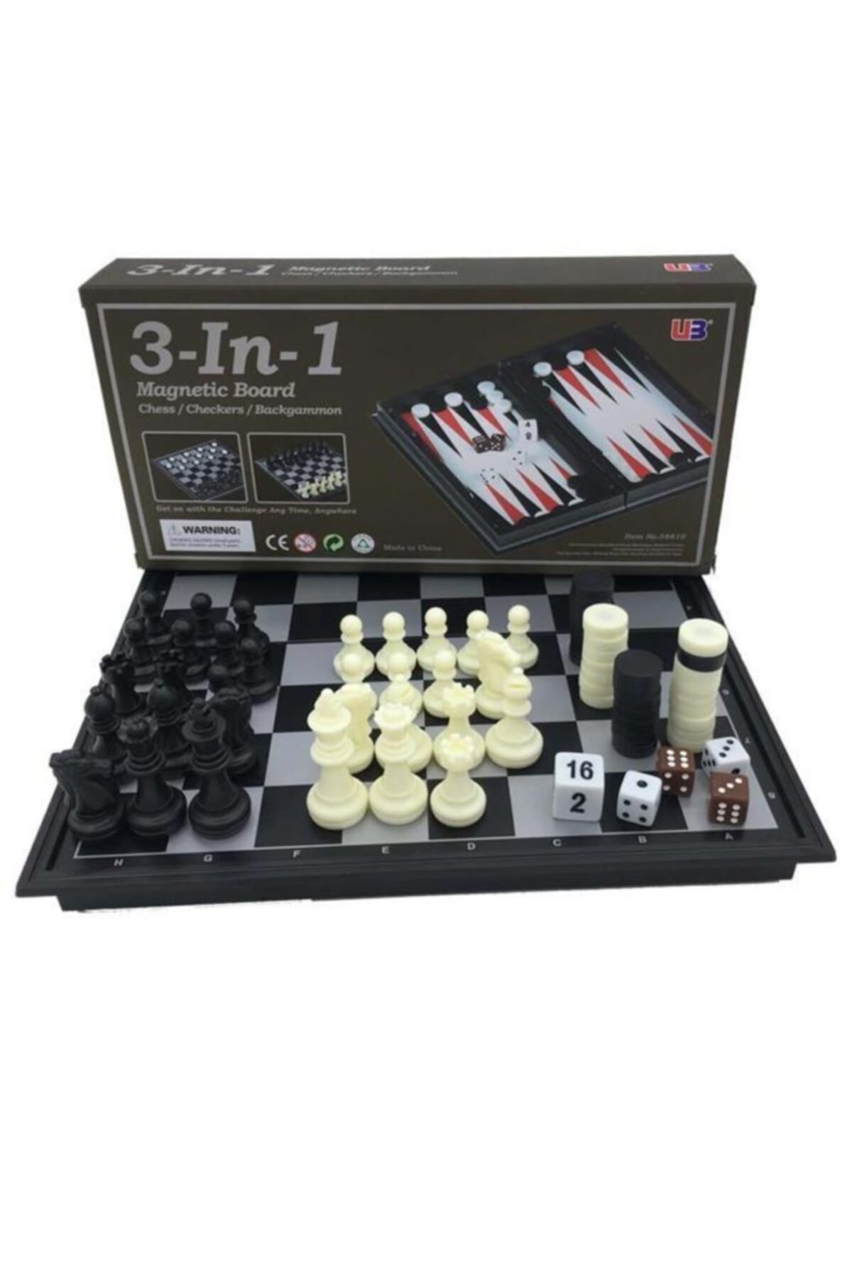 3 In 1 Magnetische Schaken Set Backgammon Checkers Game Set 25X25Cm Schaakstukken Houten Opvouwbare 24*24 Schaakbord Speelgoed Of