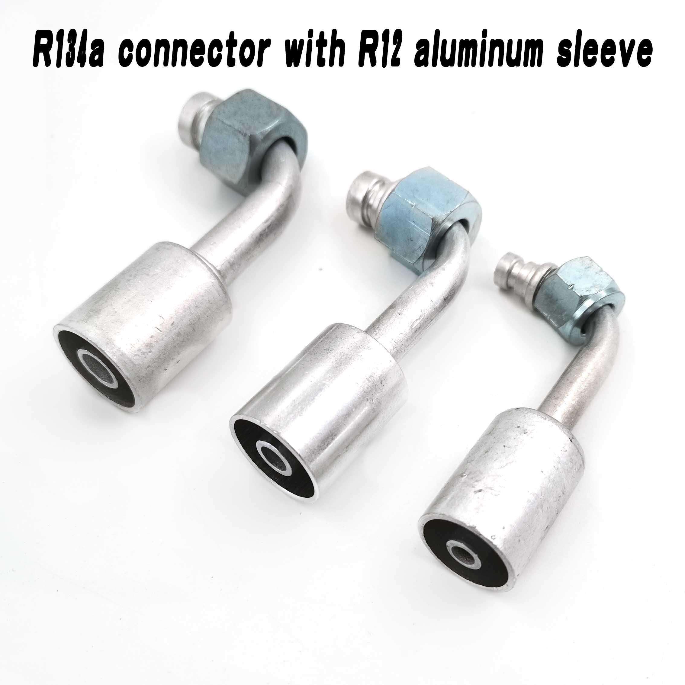 15pcs,Automotive Air Conditioning Pipe Fittings For 3/8 1/2 5/8 R134a Interface With R12 Aluminum Sleeve Hose Fixture