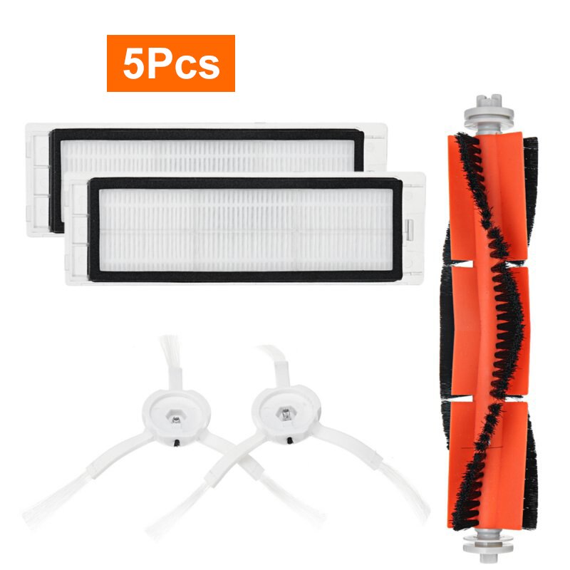 Hepa Filter Stofzuigers Onderdelen Accessoires Kits Voor Xiaomi Mi Robot 2 S50 S51 S5 S6 E20 Belangrijkste Borstel Side borstel Mop: 5pcs