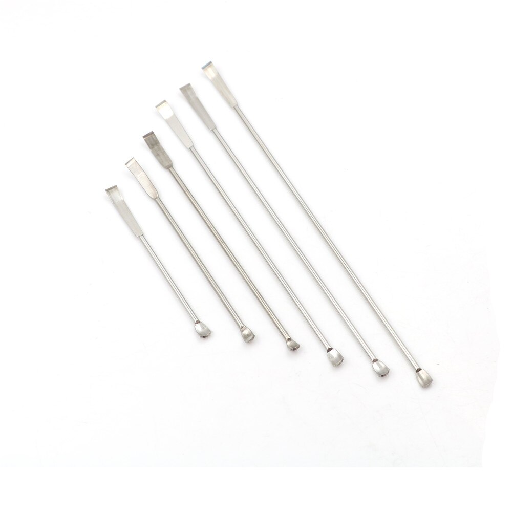 10cm-22cm medicinsk sked rostfritt stål spatel spadehuvud experiment apotek lab användning