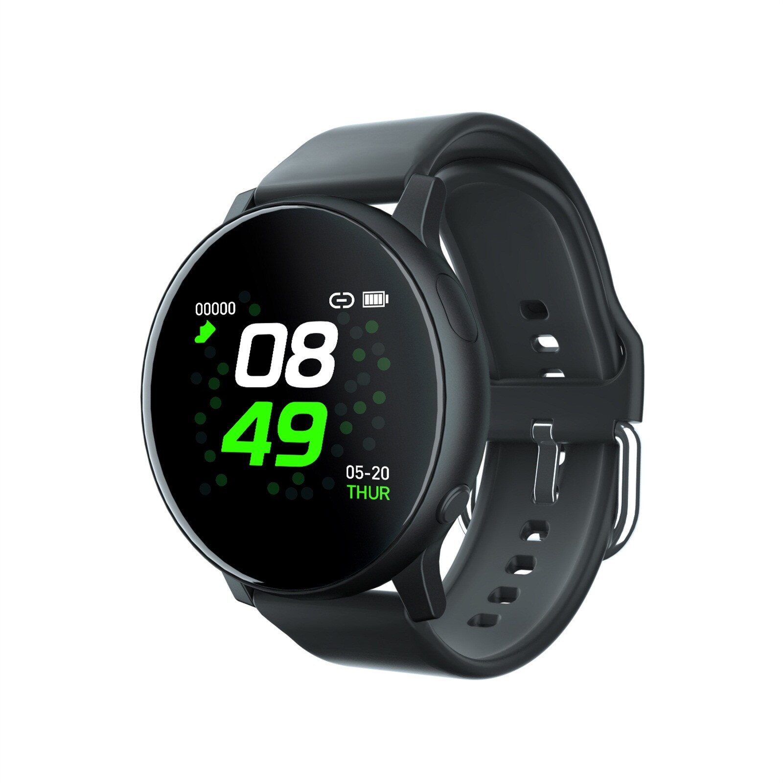 Blood Pressure Heart Rate Smart watch Ip67 Waterproof Fitness Tracke SmartWatch S2 Men Smart Watch opaski na rękę: Black