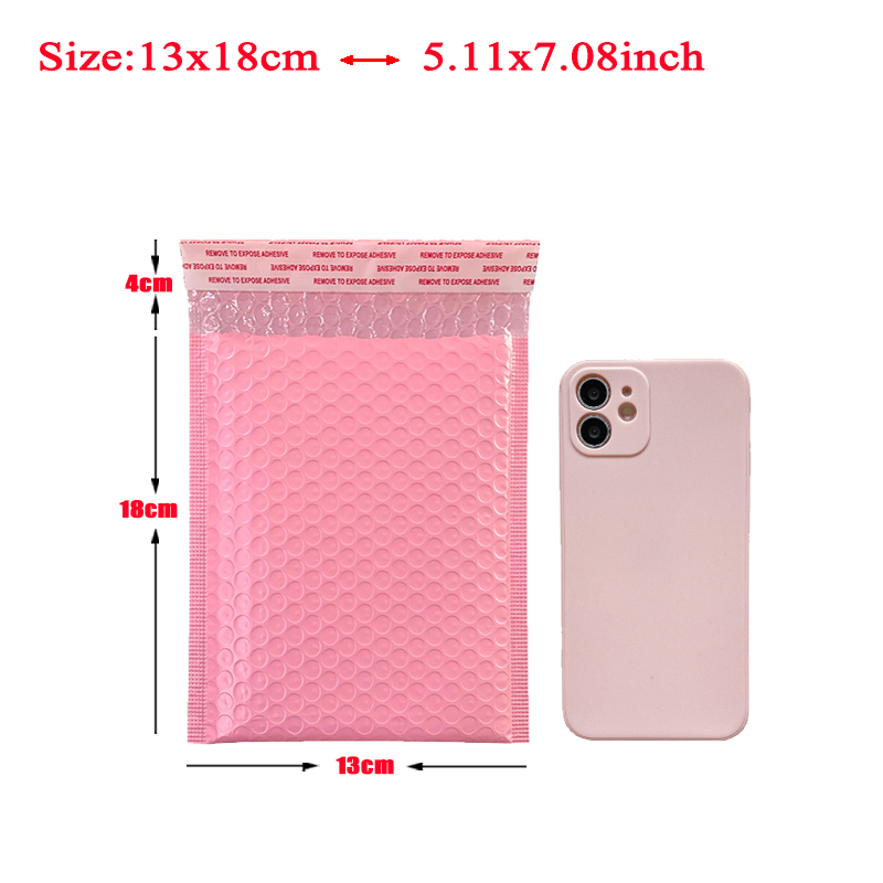 20Pcs Pink Poly Bubble Mailers Padded Envelopes Self Seal Padded Envelopes Bags Black Packaging Envelope Bags For Book: Pink