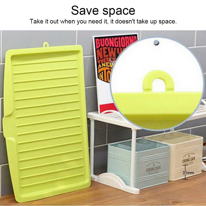 1Pcs Multifunctional Kitchen Drain Plastic Dish Drainer Tray Large Sink Drying Rack Worktop Storage Drip Tray Tea Tray