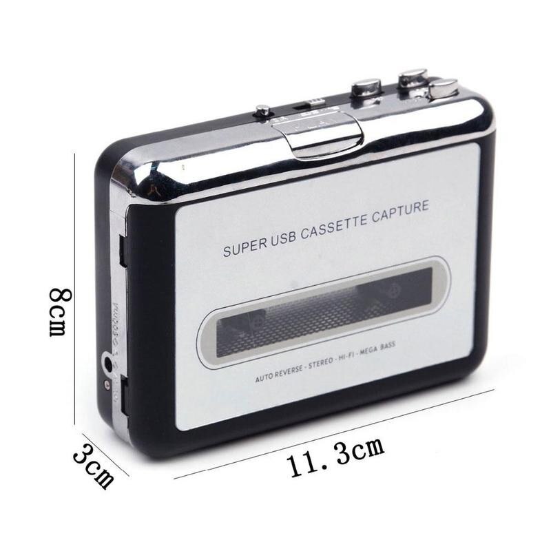 Walkman USB para reproductor de Cassette, convertidor de Audio y música a Mp3, conversor multifuncional