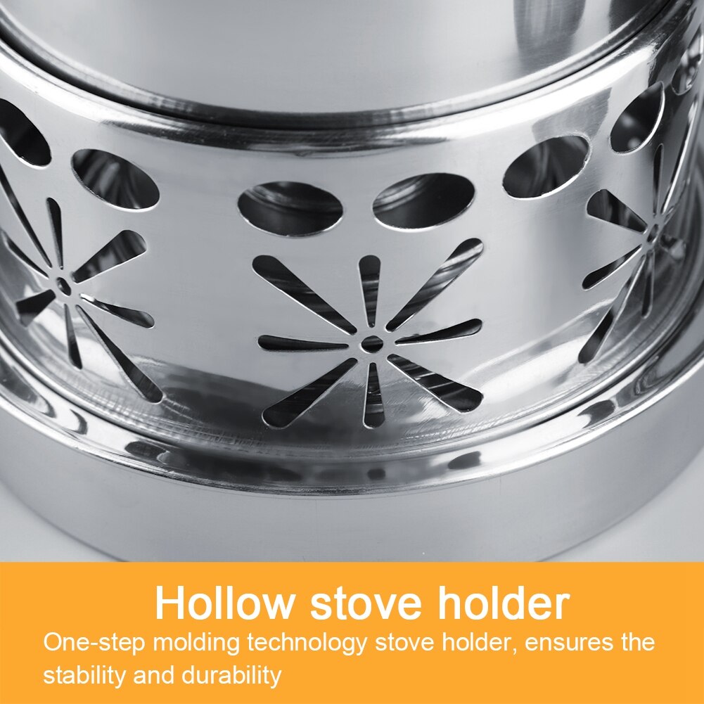Thick Stainless Steel Pot Utensils Non-magnetic Alcohol Stove Cookware
