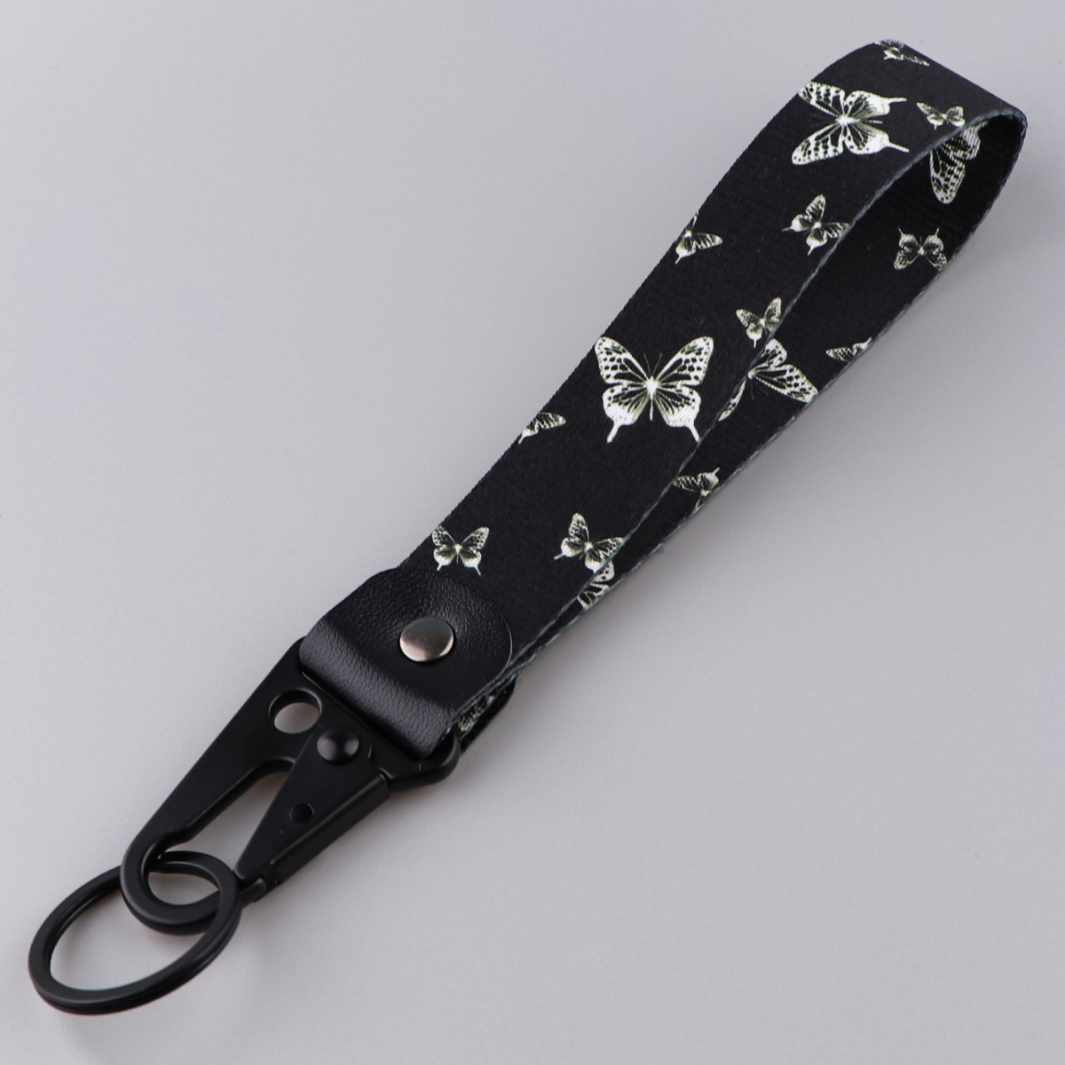 LLavero de mariposa para coche, cordón para llaves, USB, tarjeta de identificación para gimnasio, soporte para insignia, correas para teléfono móvil, correas cortas para muñeca, accesorios para llavero