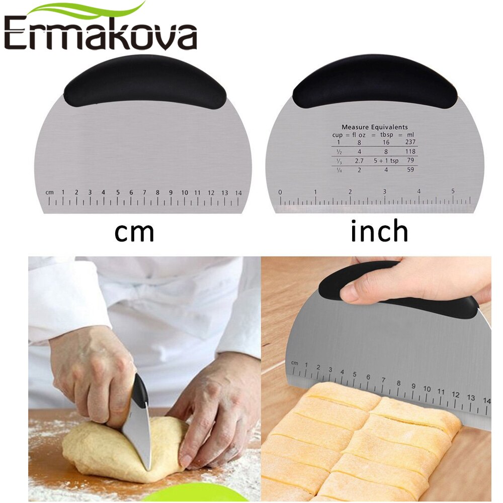 YuryFvna Pastry Cutter Mixer Blender Baking Dough Blender Cutter Stainless Steel Bladed Dough Cutter/Blender Scraper Chopper