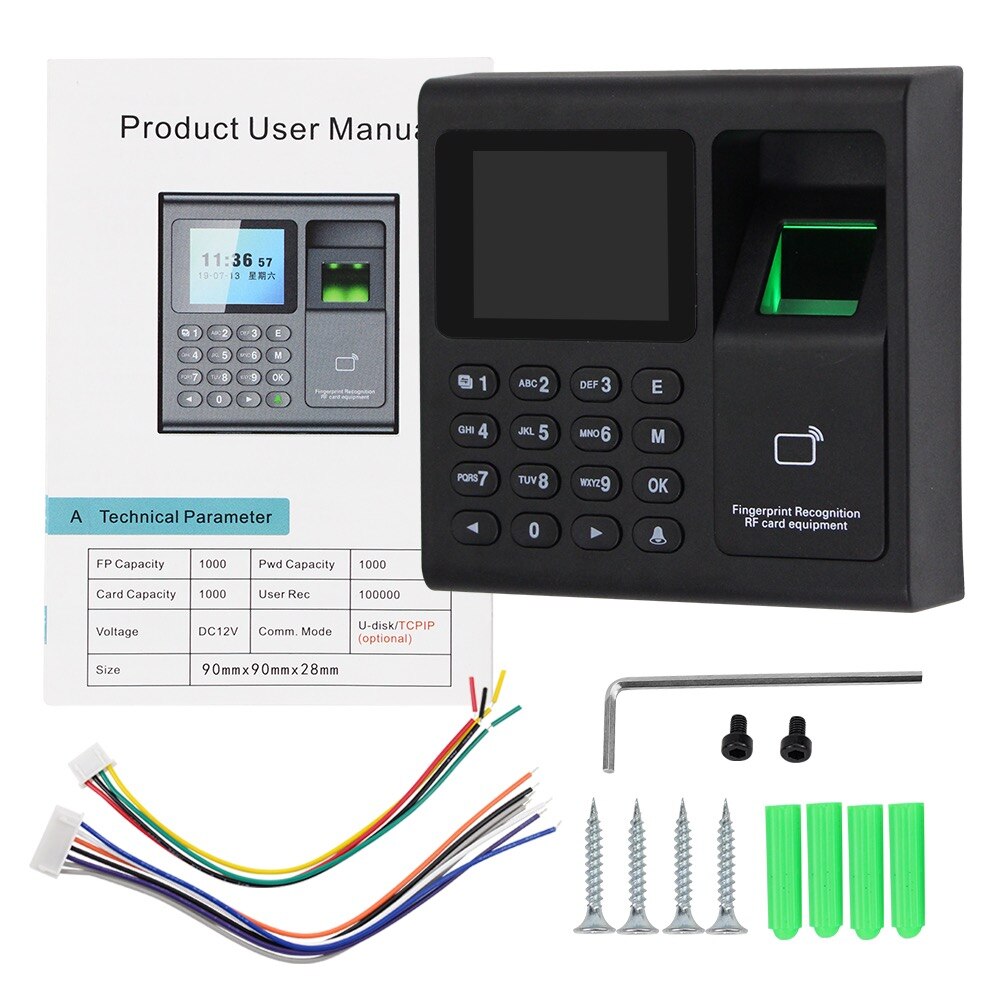 Fingerprint Attendance Machine Intelligent Biometric Fingerprint Time Attendance Machine Time Clock Recorder Device Employee