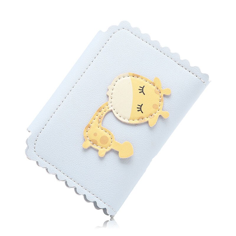 Cartoon Mooie Sleutelhangers Portefeuilles Key Organizer Case Pouch Koreaanse Stijl Huishoudster Opslag Sleutelhangers Portemonnees Chic Tas: blue giraffe