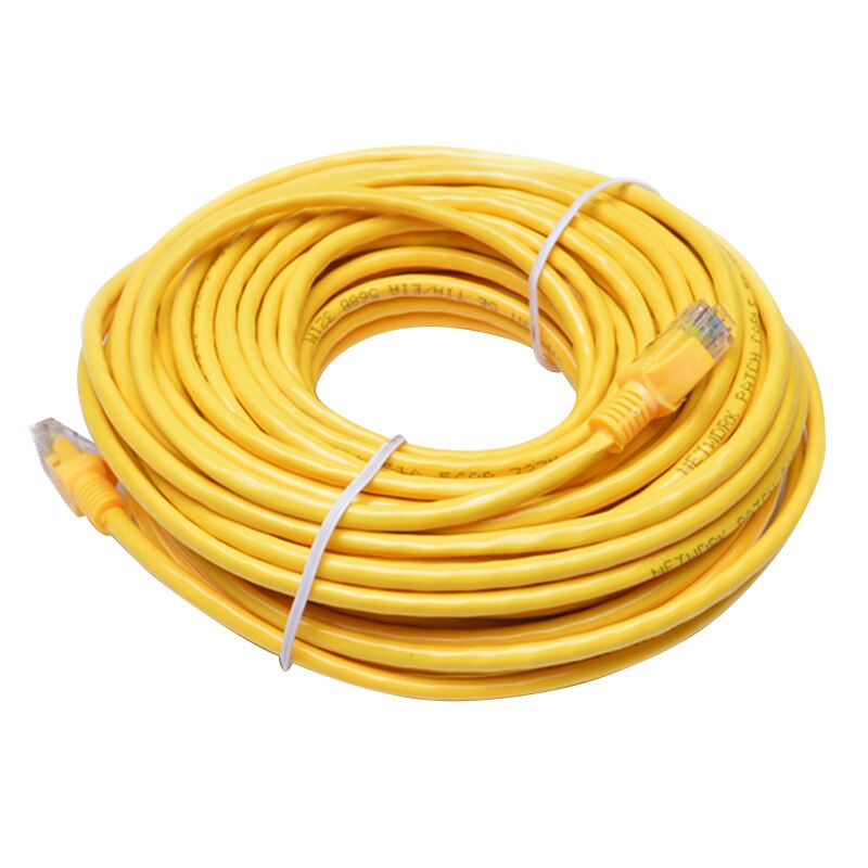 RJ45 CAT5 Ethernet Lan Network Cable Adapter For Computer Modem Anti-interference Yellow Extension Cord RJ45 connector