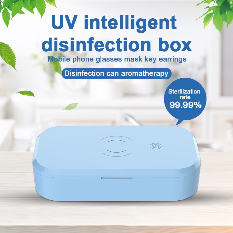 Uv Intelligente Sterilisatie Doos Met Draadloze Oplader 10W Snelle Lading Multifunction Uv Desinfectie Doos