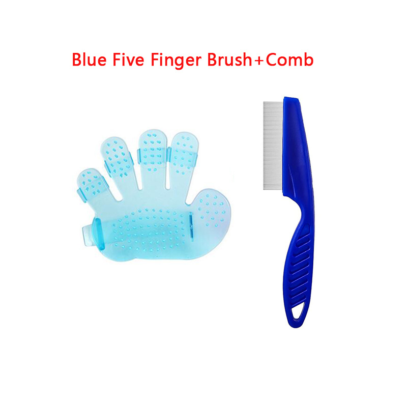 Cepillo de aseo para conejos y hámster, cepillo de baño para animales pequeños, peine para Conejo, 2 unids/set por juego: Blue