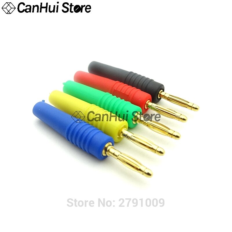 Enchufe tipo Banana de 2MM, conector adaptador de Panel de cobre puro, Terminal de fuente de alimentación de alto voltaje, 10A, 5 unidades
