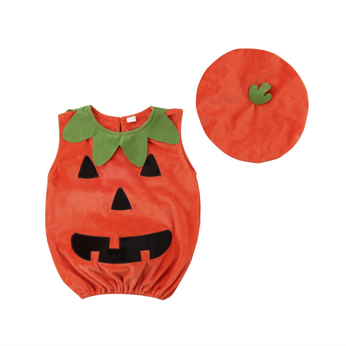 0-3T Neue Halloween freundlicher Baby Junge Mädchen Kürbis Spitzen Strampler Hütte Outfit Halloween Party Phantasie Baby Strampler kostüm Kleidung Orange