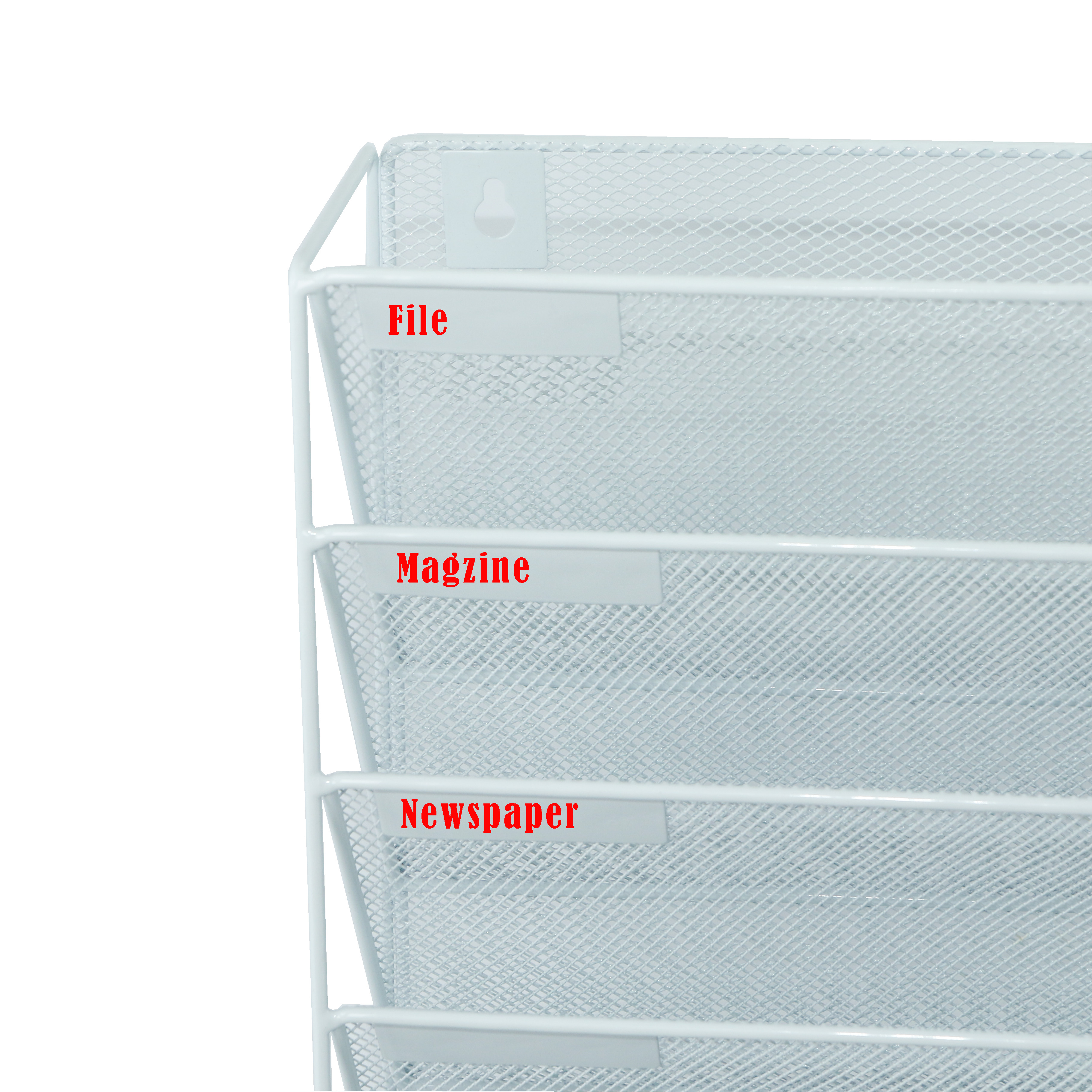Desk File Organizer Mesh Hanging Wall Mount Document Organization Stand Desktop Vertical Mail Paper Folder Holder Rack 5 Tier