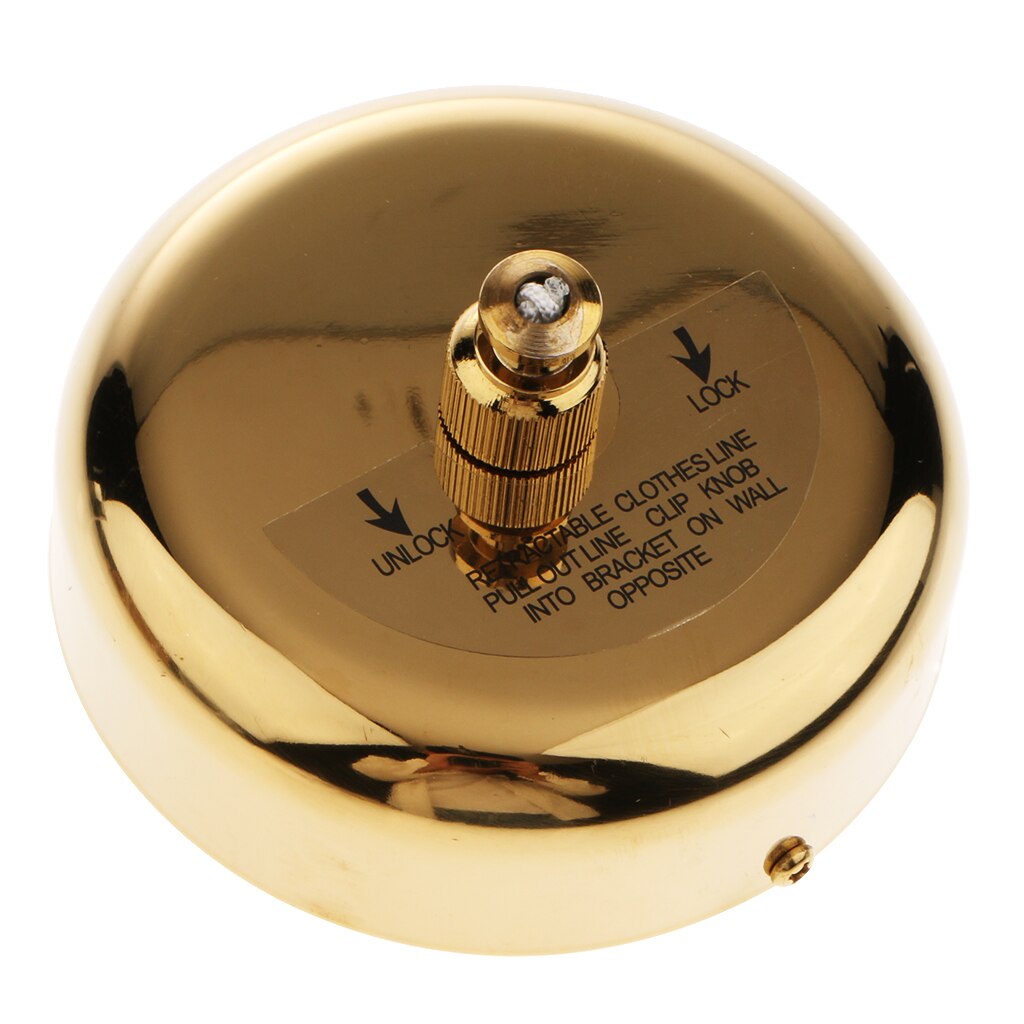 Infällbar metall klädstreck tyg snöre rep badrum torkställning: Guld-