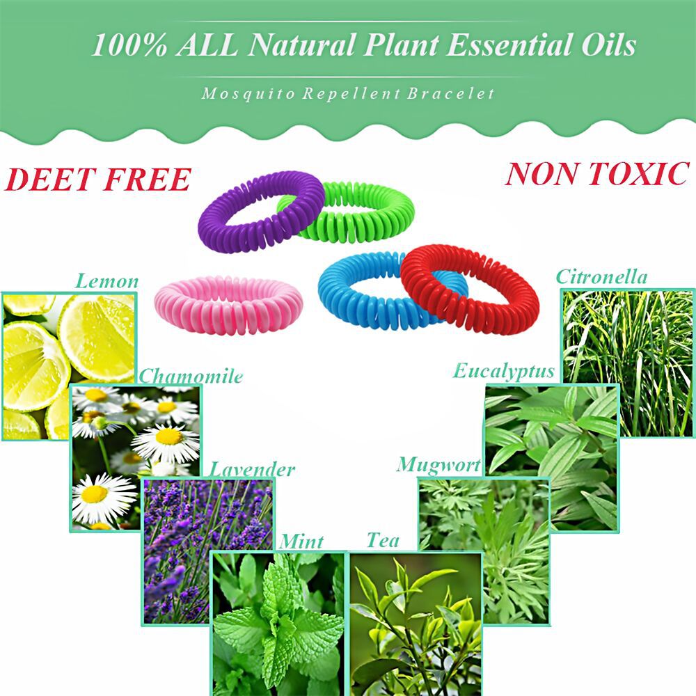 1pcs Draagbare Kleur Anti-Muggen Polsbandje Insect Bijen Muggen Repellent Armband Voor Thuis Outdoor Wandelen Kamp Ongediertebestrijding