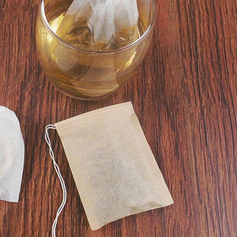 100 Teile/los Tee Tasche Filter Papier Beutel leer Kordelzug Teebeutel Für Kraut Tee