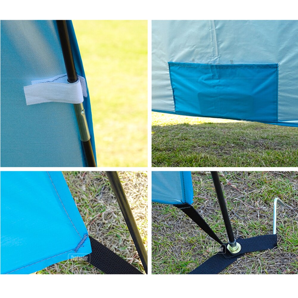 Tenda portatile da esterno protezione UV Summer Beach Camping pieghevole baldacchino tenda aperta 2 persone campeggio escursionismo riparo solare