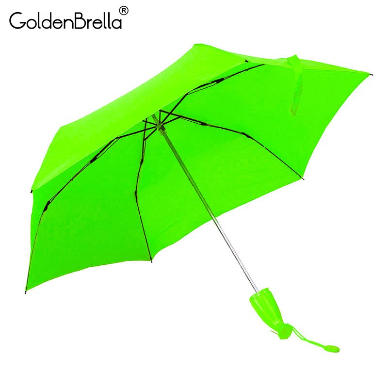 Mærke banan form børn paraply regn til kvinder som nyhed børn dreng eller pige fødselsdag 5 folde studerende mini paraply: Grøn