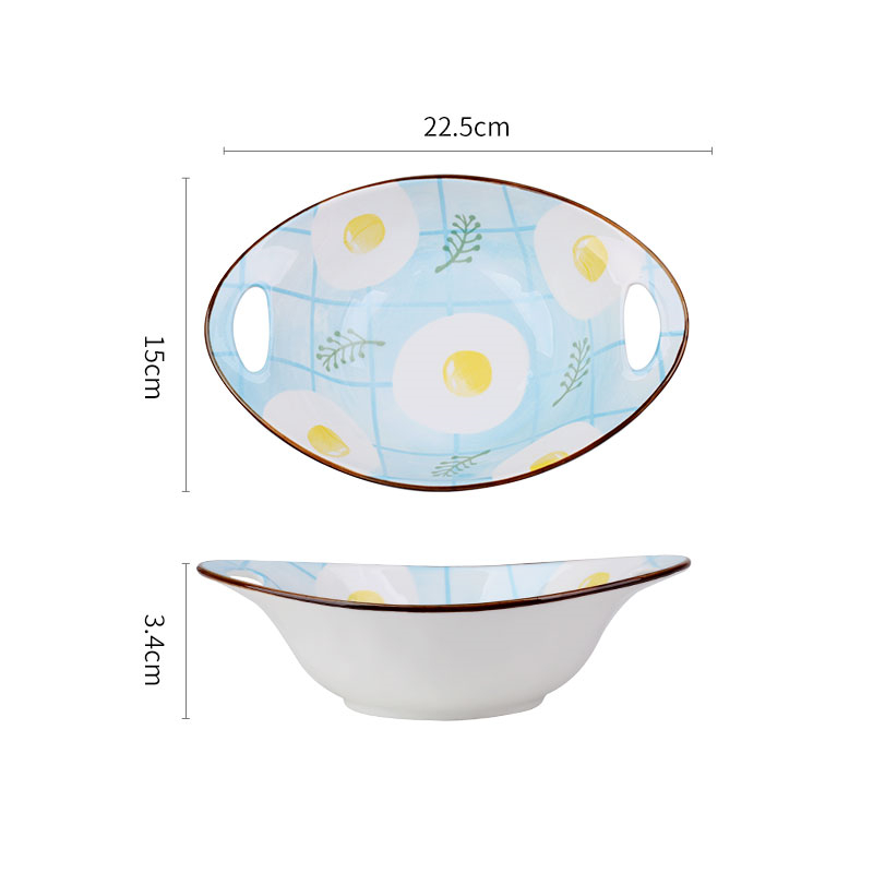 ANTOWALL Japanese HENGFENG 4.5inch and 6.5inch Ceramic Soup Bowl With Lid  Blue and White