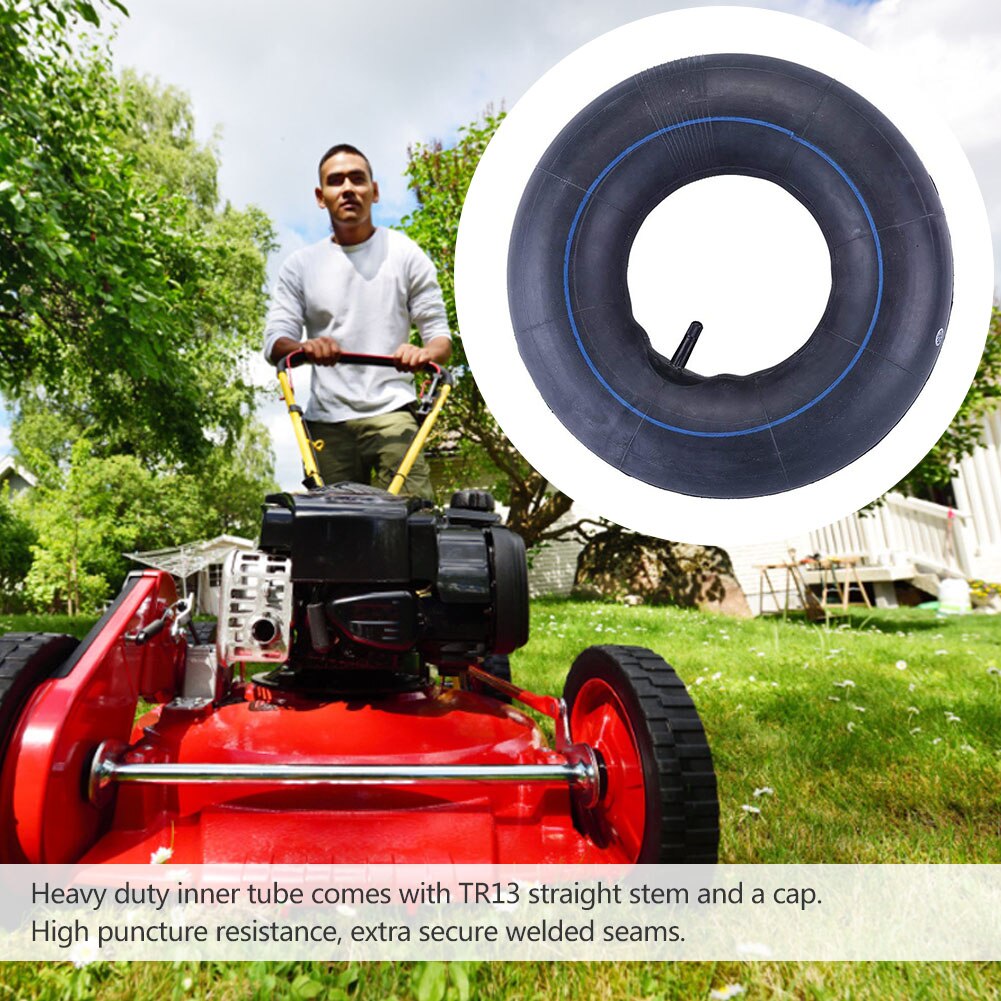 Replacement Inner Tubes Heavy-duty Puncture Resistant Rubber Inner Tube with TR-13 Straight Stem Valve for Lawn Mower