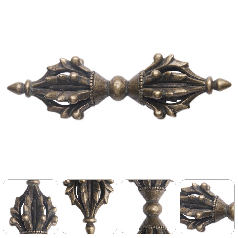 Messing Vajra Stamper Versiering Retro Antieke Vajra Stamper Decor Boeddhisme Stamper Craft Vajra Stamper Ornamenten: Default Title