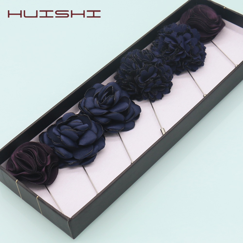 HUISHI Blume Brosche Hand-made Koreanische Silk Rose Pins Und Broschen Schmuck Frauen Stoff Blume Brosche Revers Pin Für männer Anzug