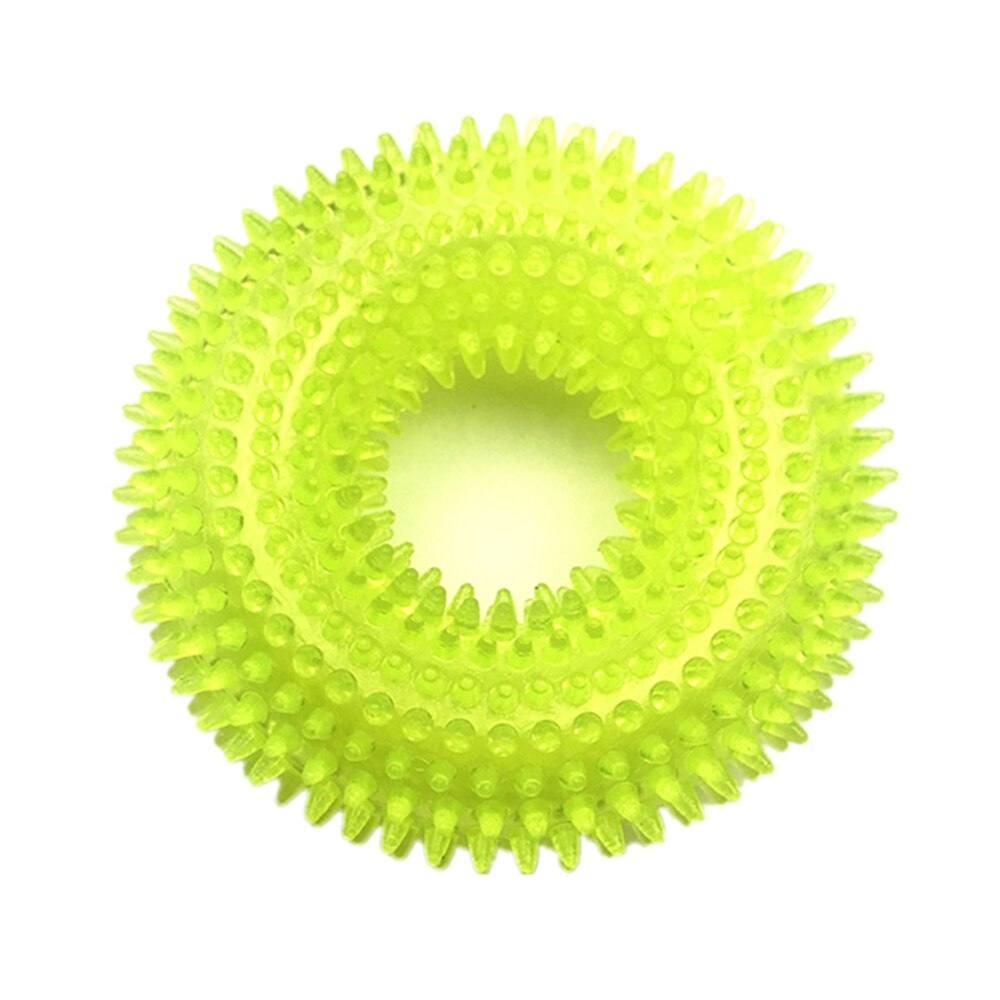 Squeak Chew Pet Toys for Large Dogs Golden Retriever Training Funny Circular Ring of Hawthorn Interactive Toys Dog Toothbrush