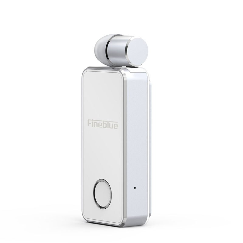 Fineblue F2 Pro Bluetooth 5.0 Earphone Easy to Pair aluminium alloy Stereo Handsfree retractable headset noise canceling F920: WHITE