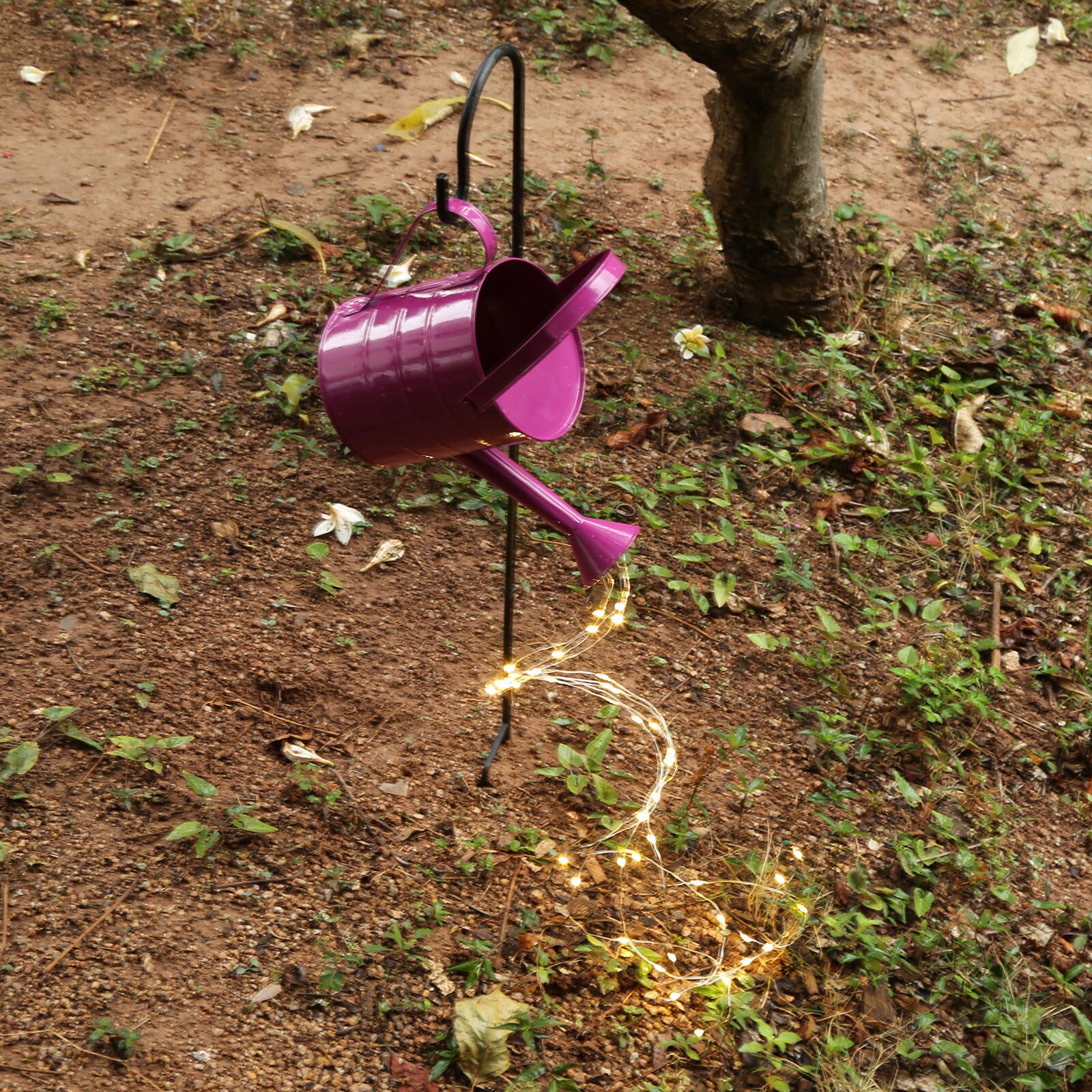 Arrosoir solaire LED avec jardinière, luminaire décoratif d&#39;extérieur, idéal pour un jardin, un sentier ou une pelouse,
