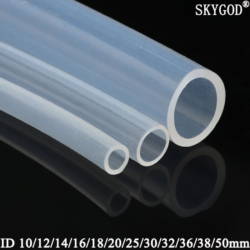 1M Lebensmittel Klasse Silikon Gummi Schlauch transparent flexibel Silikon Rohr Durchmesser 10mm 11mm 12mm 14mm 16mm 18mm 20mm 30mm 50mm Rohr