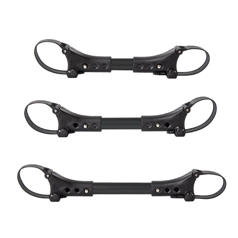 3Pcs Twin Kinderwagen Connector Universele Gewrichten Drieling Quadruplets Baby Winkelwagen Veilige Bandjes Verstelbare Linker Haak: Default Title