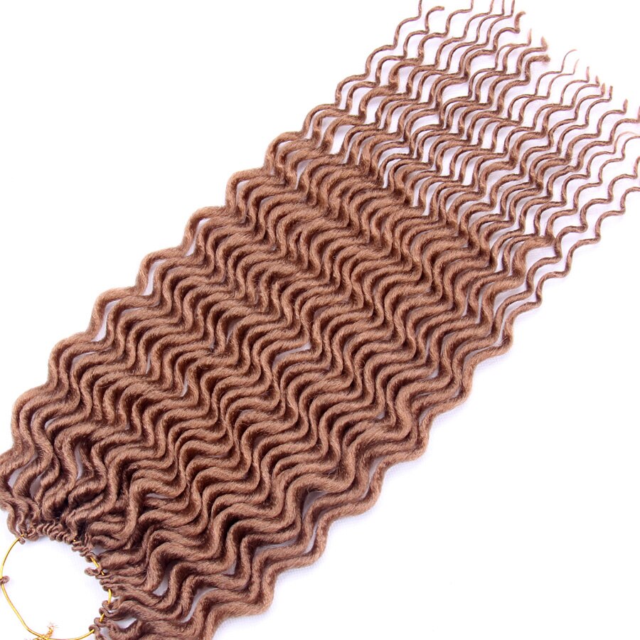 FALEMEI de Locs Crochet Pelo Rizado 18 pulgadas 60g de pelo sintético extensiones de ganchillo trenzado cabello bohemio cerraduras trenzas de Crochet