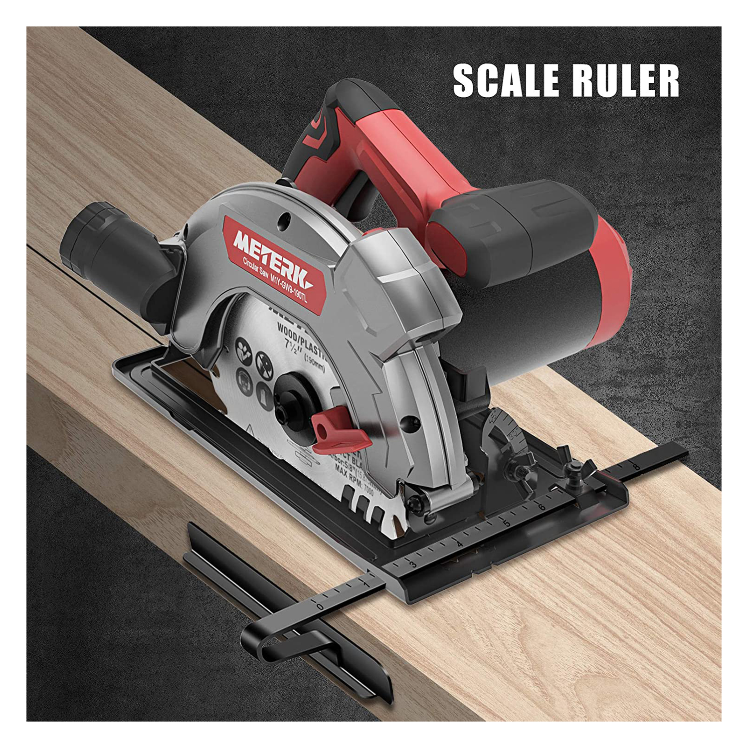 METERK-sierra Circular portátil con cable, 1500W, 110-240V, 190mm, cuerpo de aluminio, para carpintería, sierra eléctrica de mesa, novedad de 2022