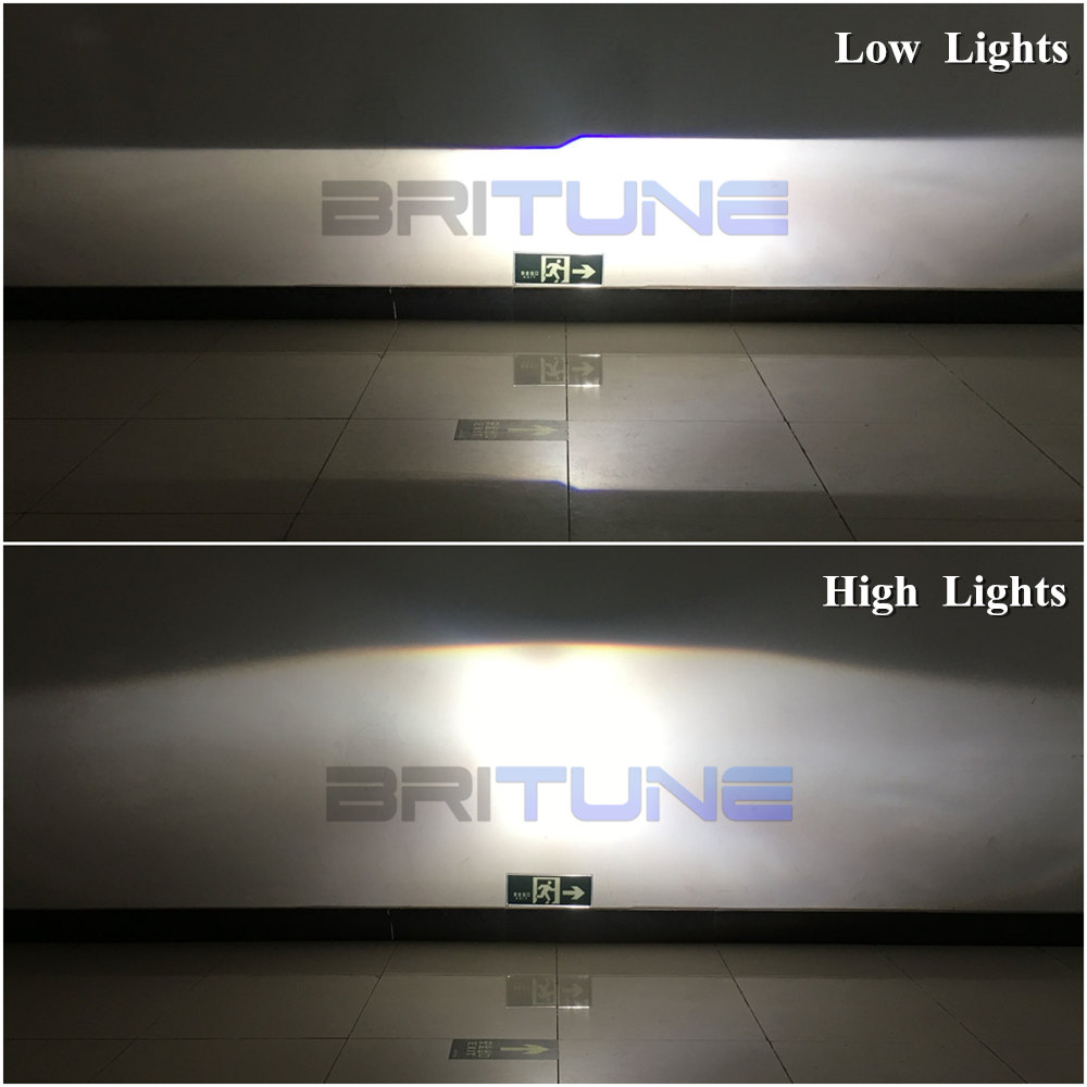 Britune Bi-xenon Lens H7 H4 HID Projector Headlight Lenses 2.5'' For Auto Car Lights Accessories Retrofit DIY Use H1 Light Bulbs