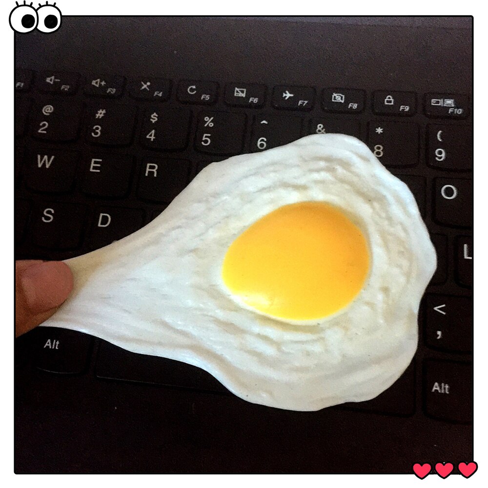 3pcs Decompression Toy Durable Novel Practical Fried Egg Shape Decompression Toy for Adults