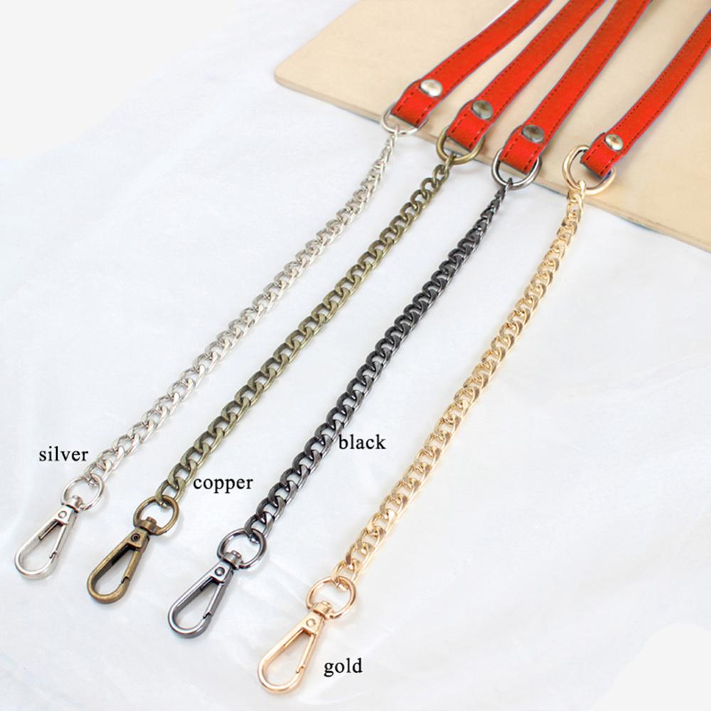 120cm PU Leather Gold Metal Chain Shoulder Bag Strap Buckle Handle DIY Repalcement Solid Handbag Bag Accessories Correa Bolso: Red 1